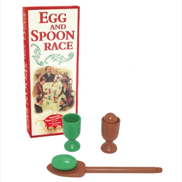 egg and spoon race -- retro